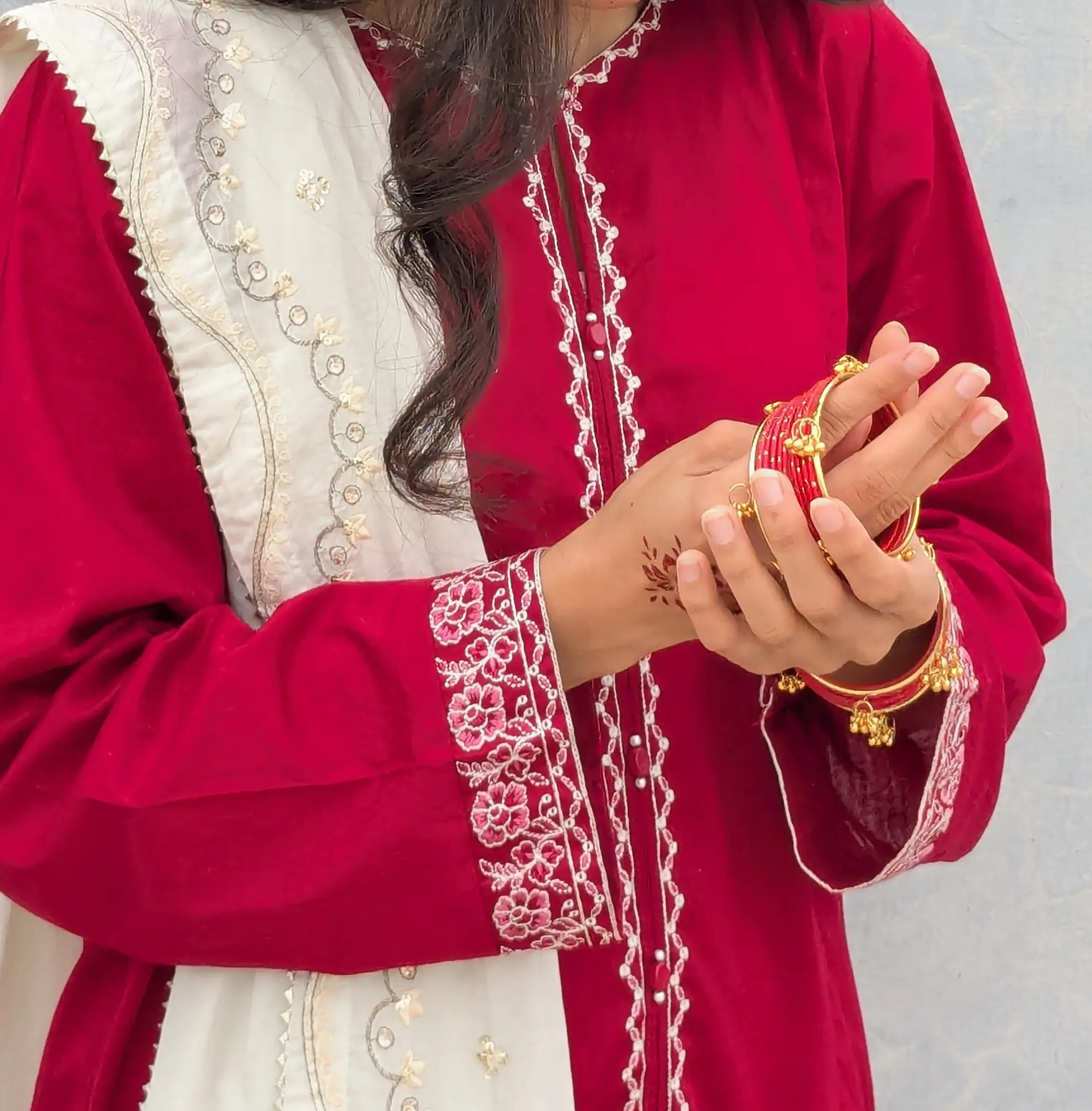 Royal Red Kashmiri Chooriyan - Heritage Lookbook Series