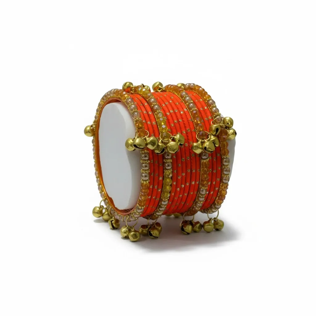 Orange Kashmiri Chooriyan
