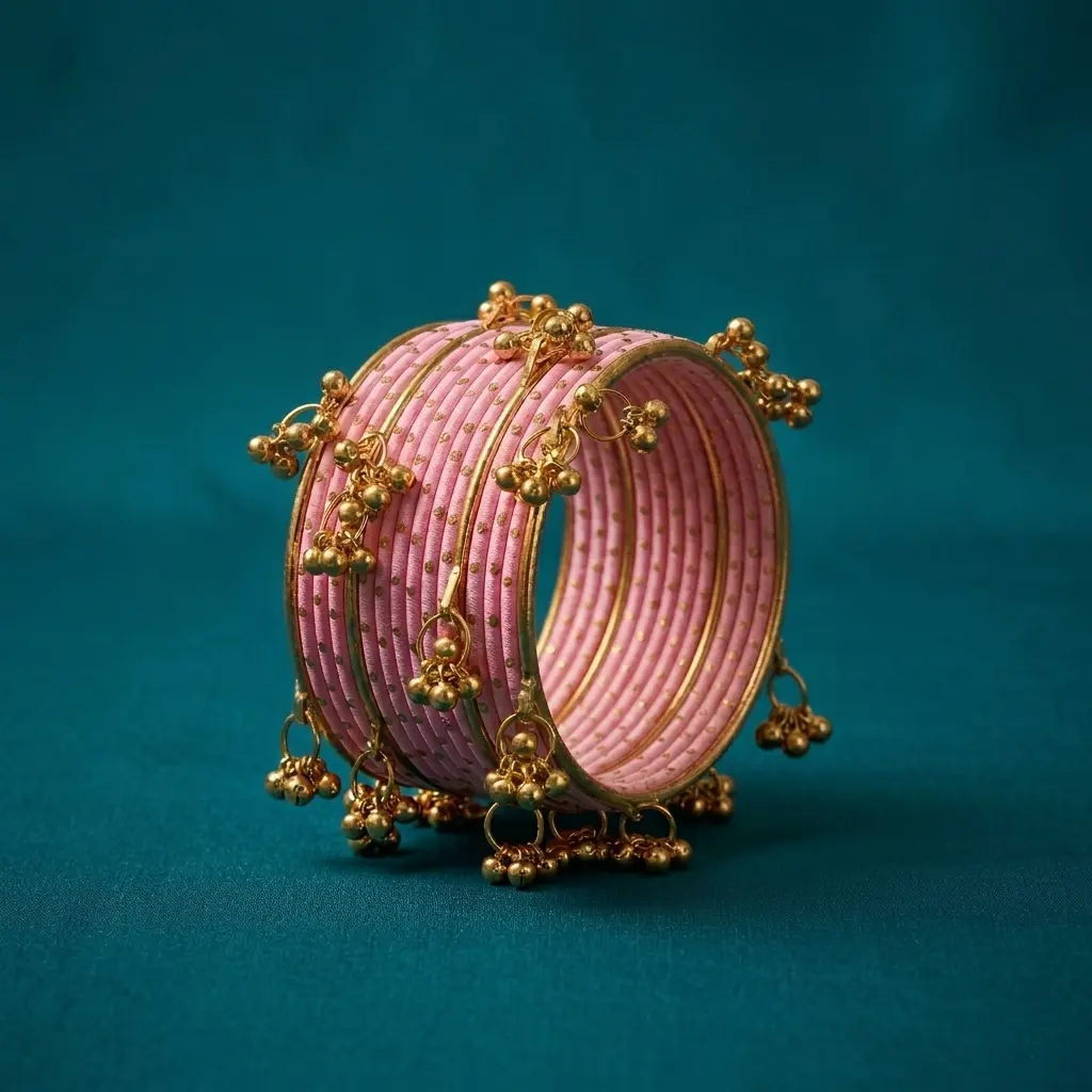 Royal Pink Kashmiri Chooriyan