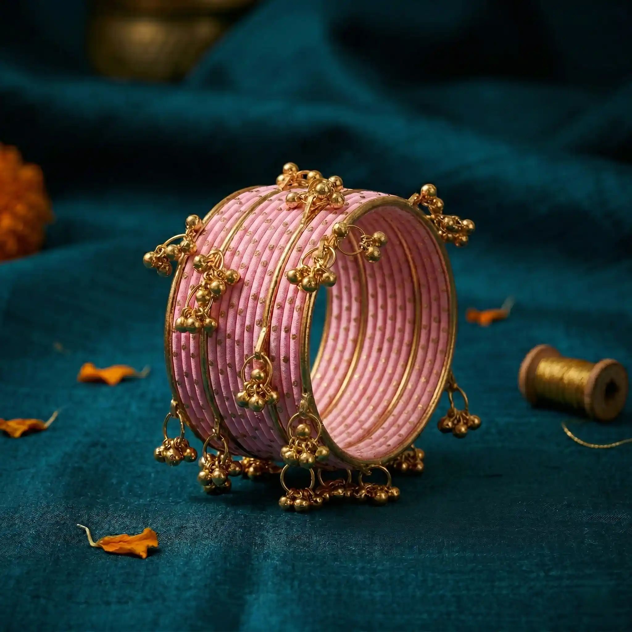 Royal Pink Kashmiri Chooriyan hover
