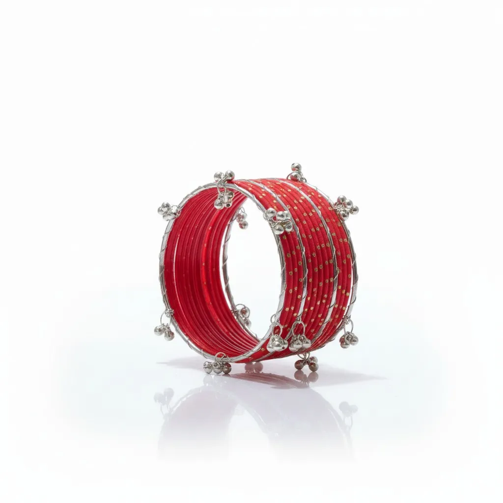 Silver Multicolor Kashmiri Chooriyan